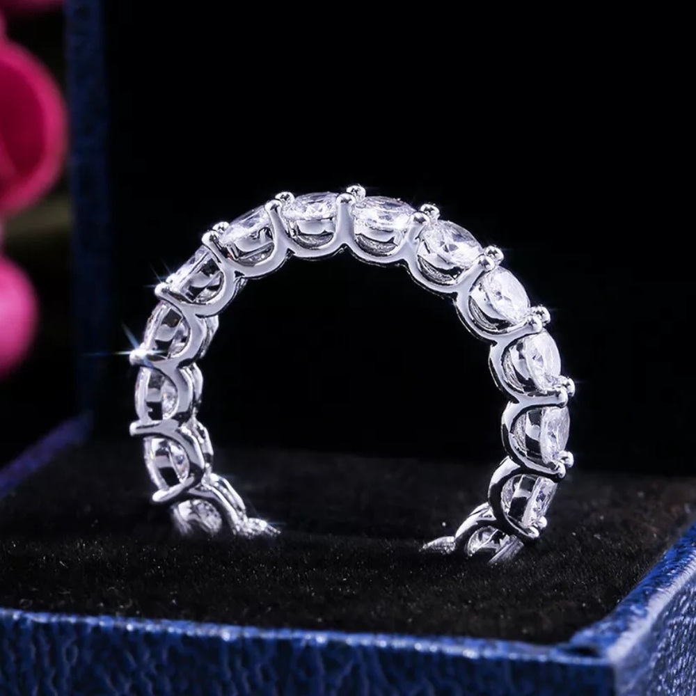 NEW DIAMOND 925 STERLING SILVER ENGAGEMENT RING - Picture 3 of 6